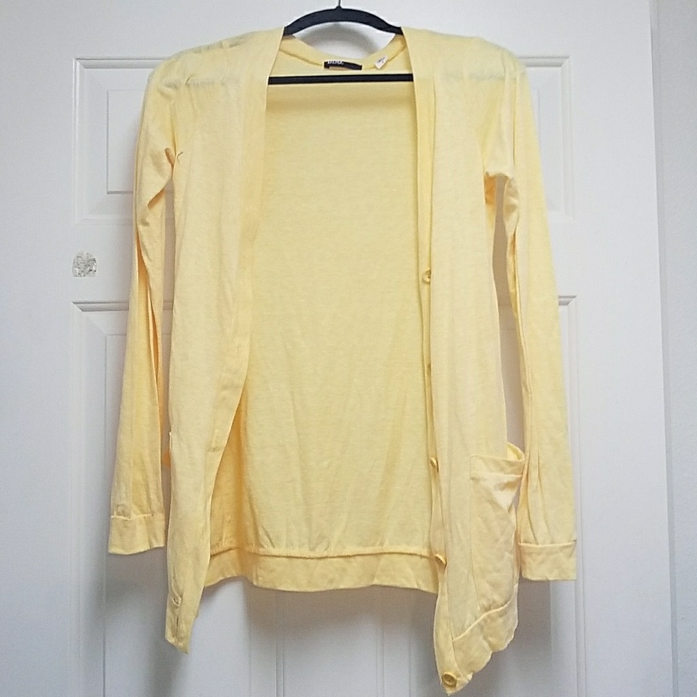 BDG yellow cardigan from Urban Outfitters